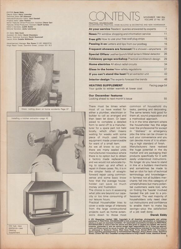 November 1982 Practical Householder magazine