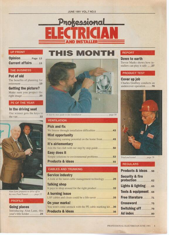 June 1991 Professional Electrician and Installer magazine