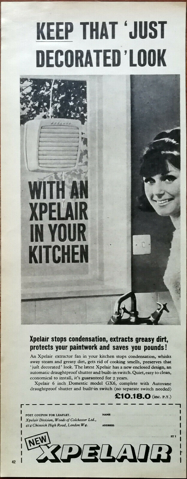 1966 Xpelair advert
