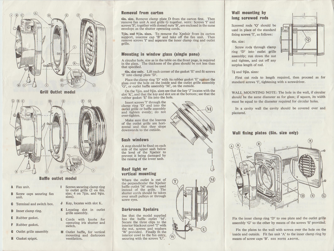 1960 Xpelair erection and maintenance instructions
