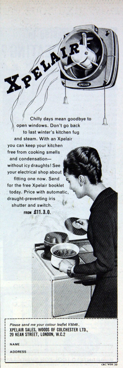 February 1962 Xpelair advert