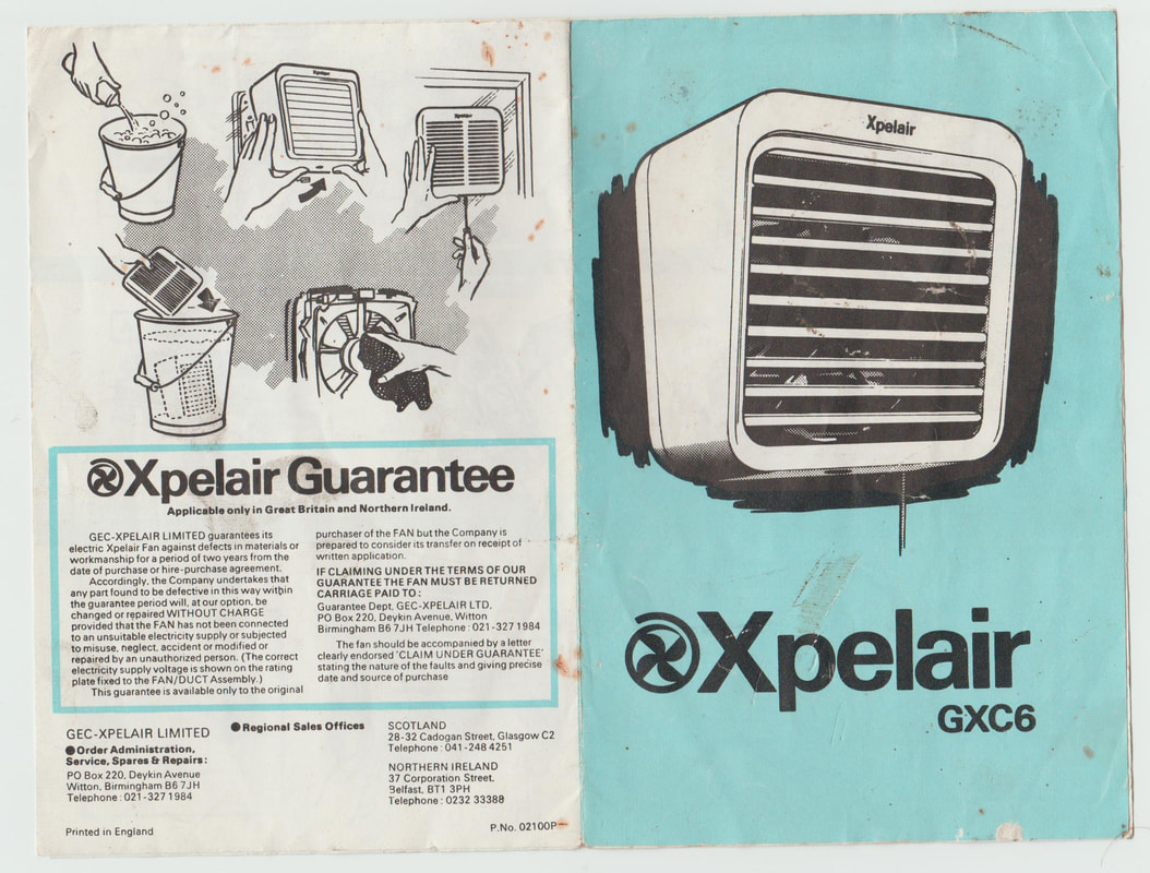 Xpelair GXC6 manual 1972