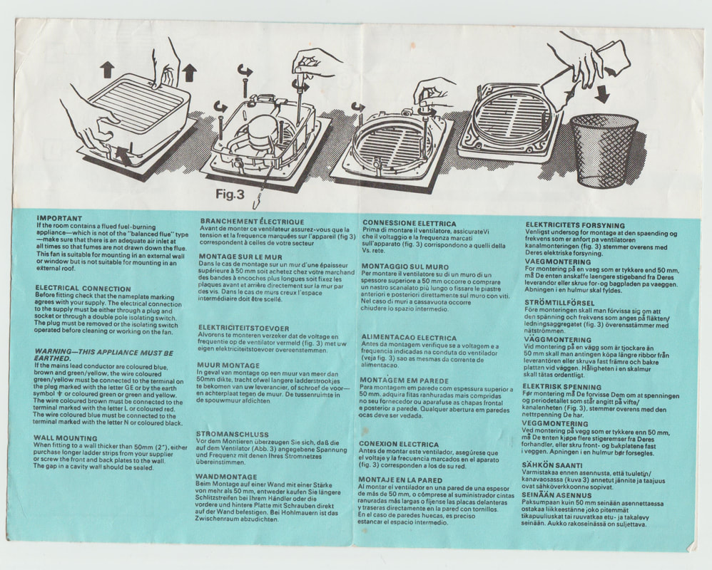 Xpelair GXC6 manual 1972